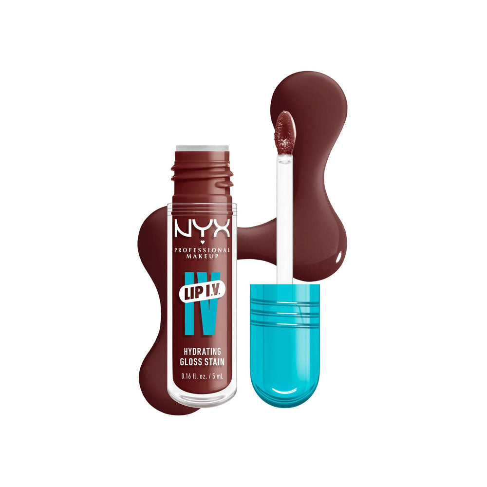 NYX- Lip I.V. Hydrating Lip Gloss Stain- 05 Mocha Me Wet