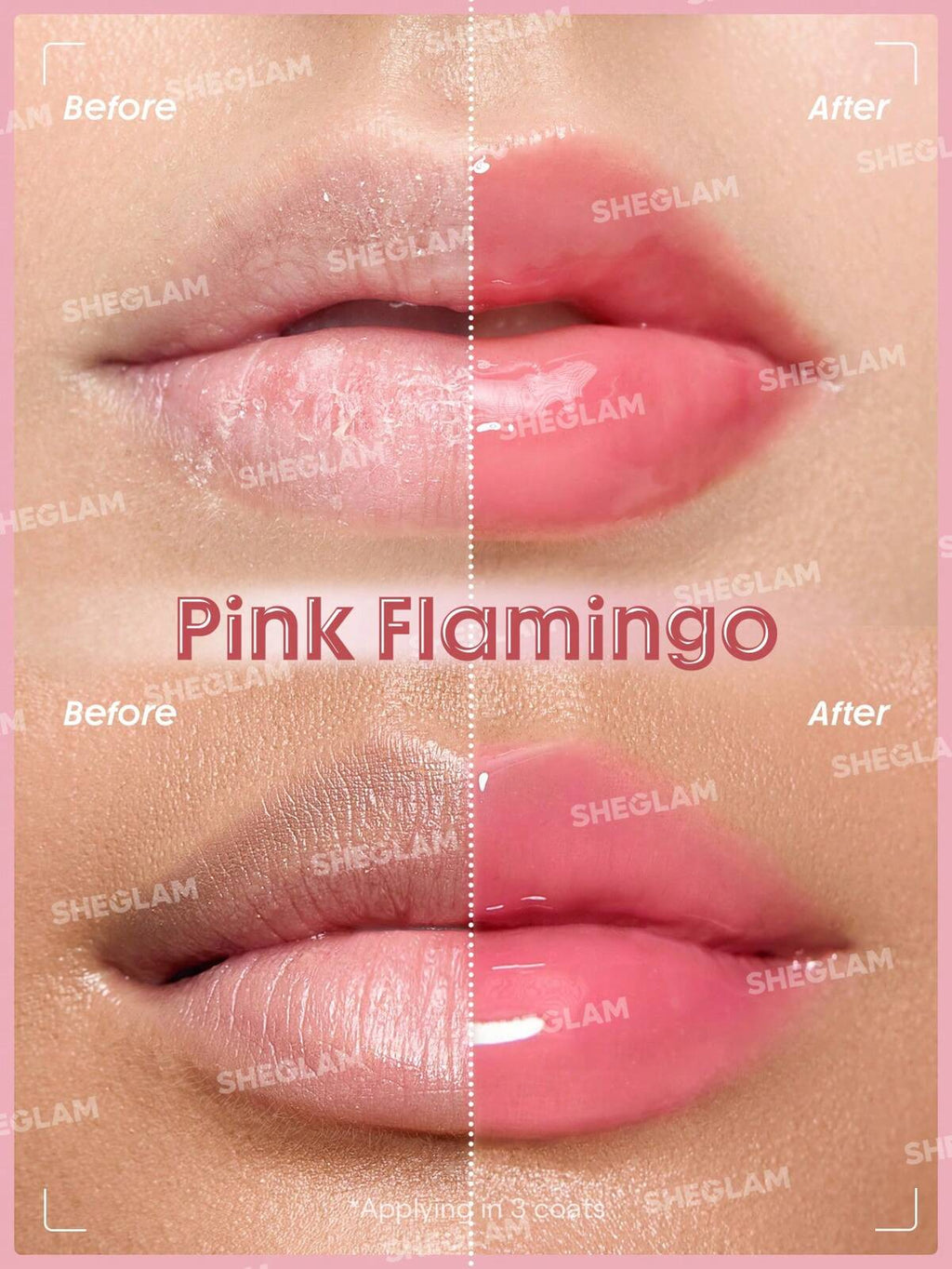SHEGLAM Booster Shine Plumping Lip Gloss-Pink Flamingo -