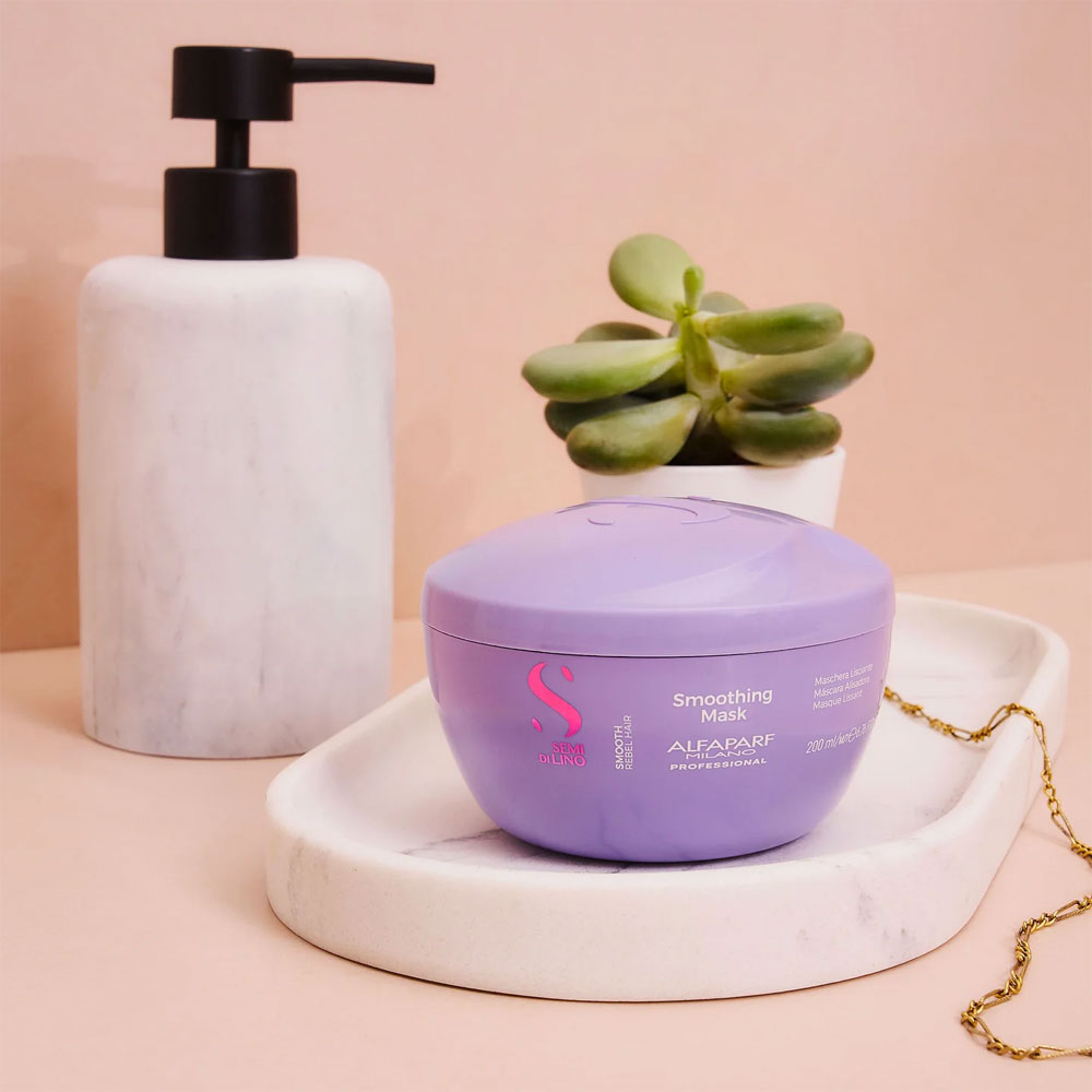Alfaparf Semi di Lino Smoothing Hair Mask for Frizzy Hair 200ML