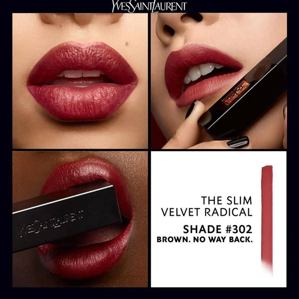 Yves Saint Laurent Rouge Pur Couture Slim Velvet Radical - 302 Brown No Way Back