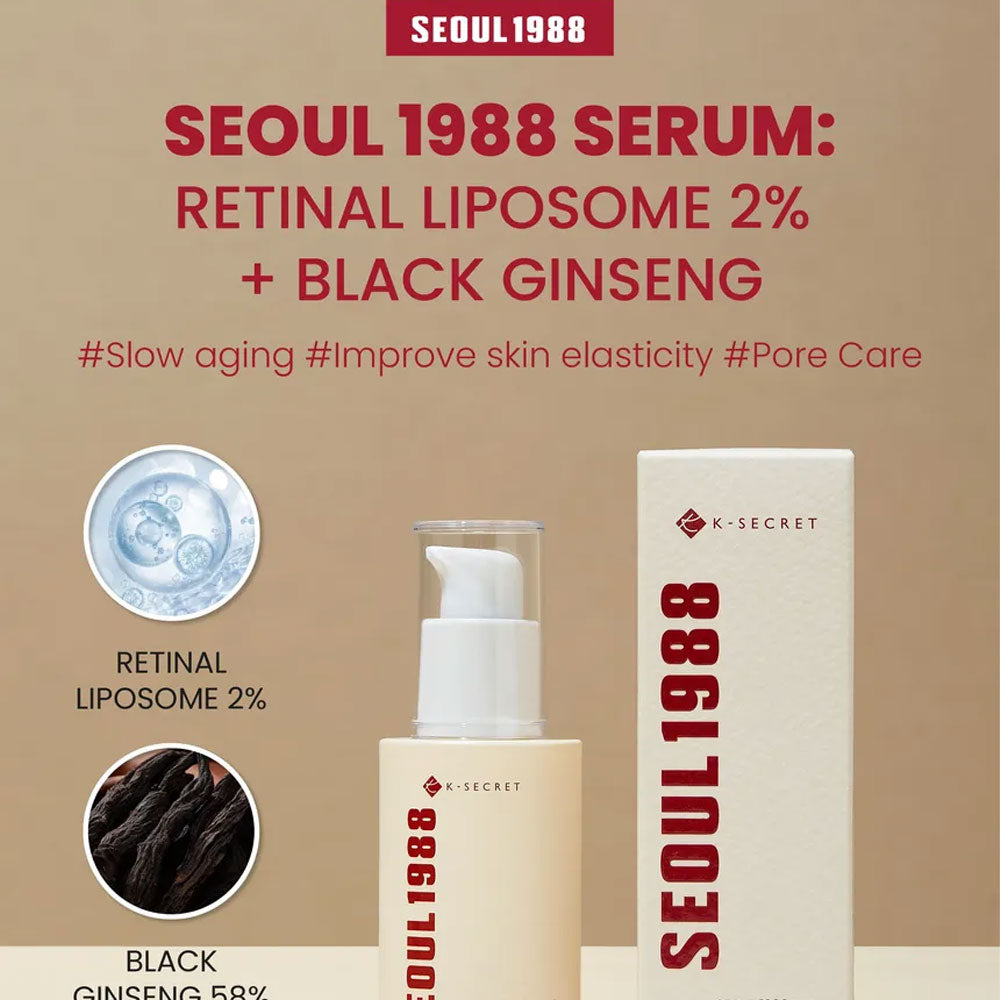 K-Secret Seoul 1988 Serum Retinal Liposome 2% + Black Ginseng - 30ml