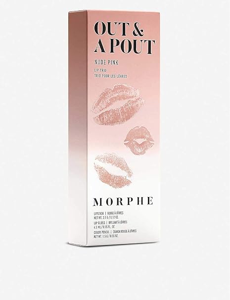Morphe Out & A Pout Lip Trio Set - Nude pink