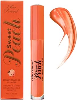 Too Faced- Sweet Peach Creamy Peach Oil Lip Gloss - Poppin Peach