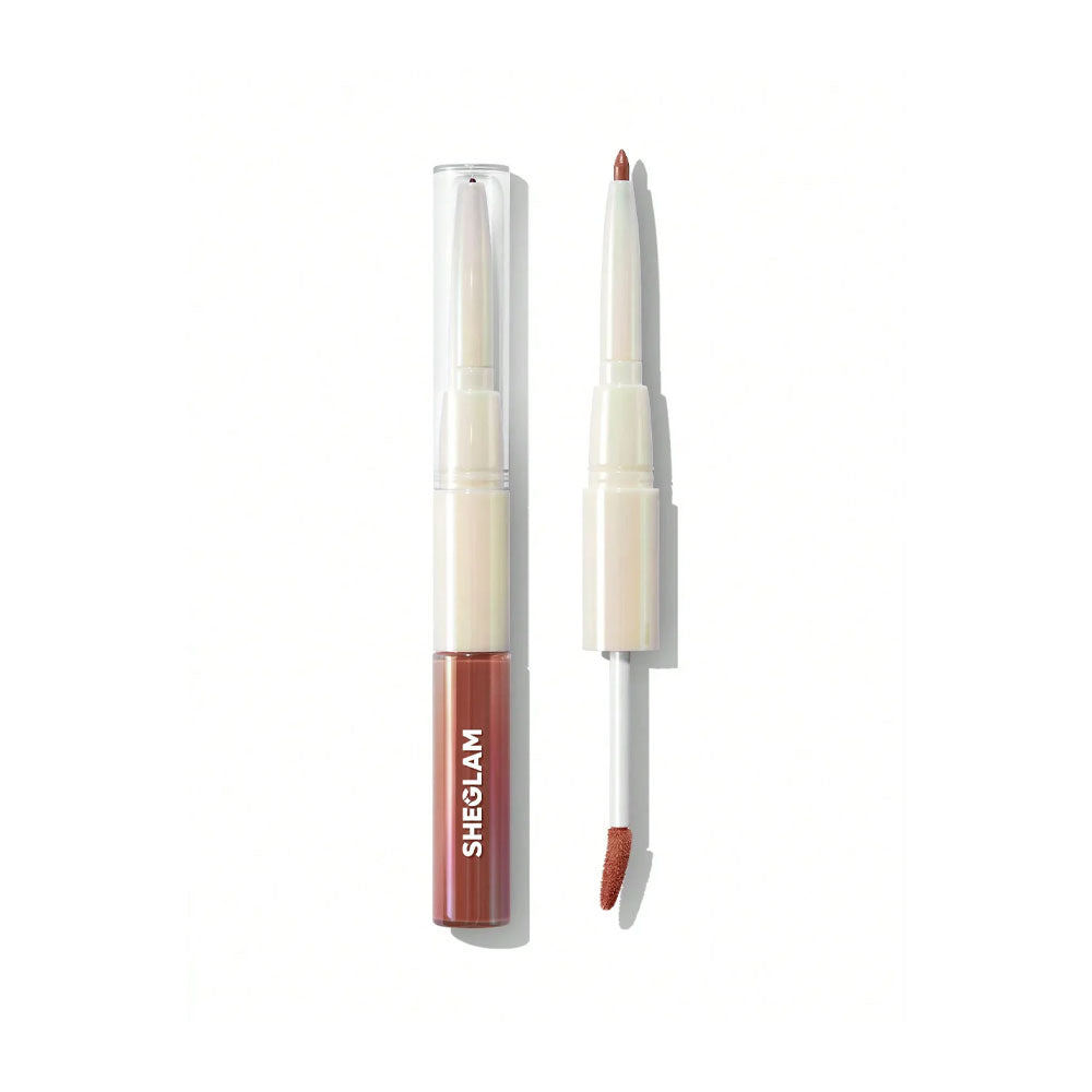 SHEGLAM Lip Rules Liner & Gloss Pen | 2-in-1 Lip Gloss & Lip Liner - Judgey Much