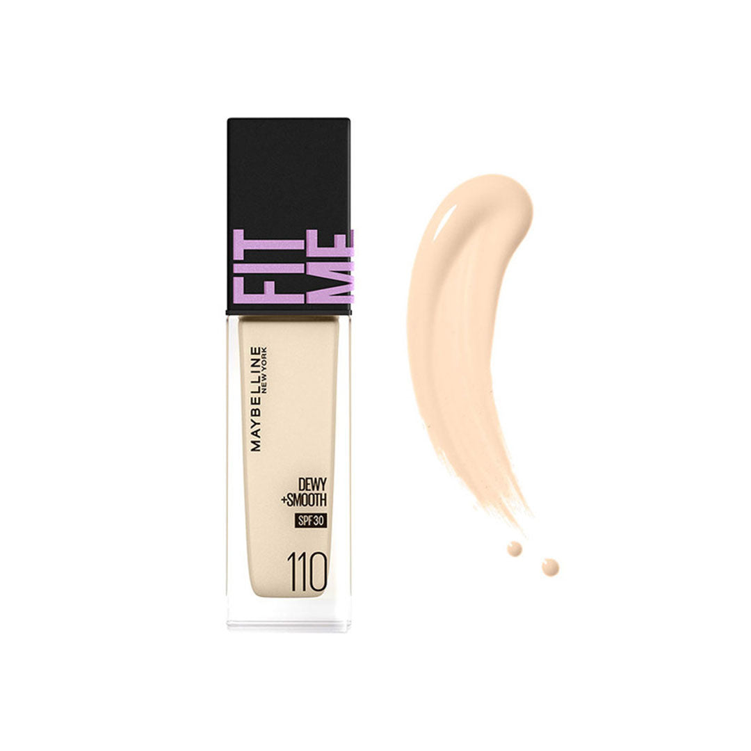 Maybelline New York- Fit Me Dewy+ Smooth Foundation- 110 Porcelain