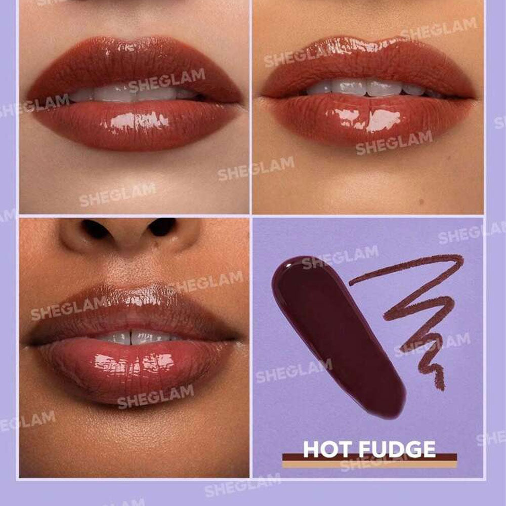 SHEGLAM  Willy Wonka Cocoa Kiss Lip Duo - Hot Fudeg