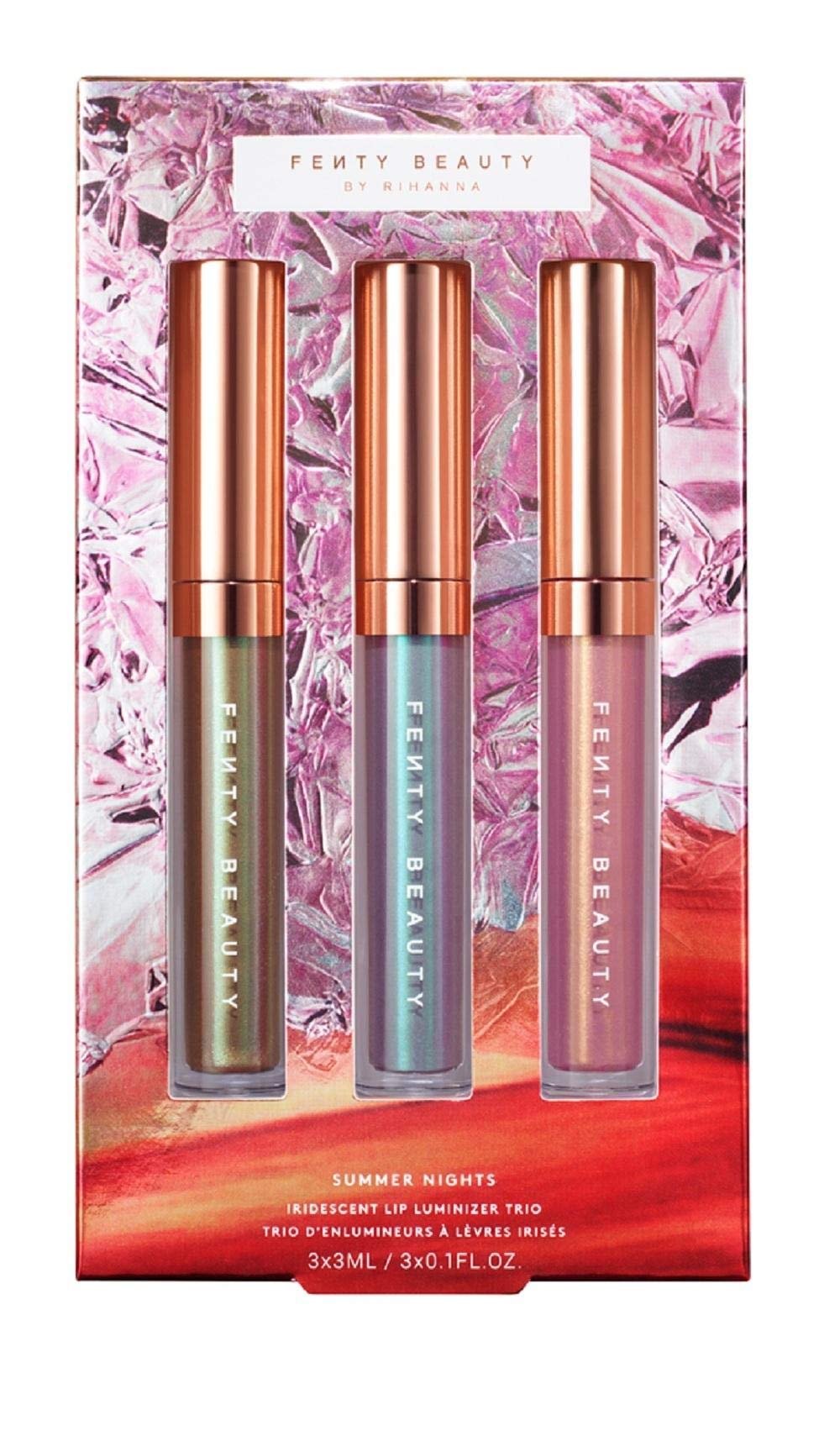 Fenty Beauty By Rihanna Summer Daze & Summer Nights Iridescent Lip Luminizer Trios