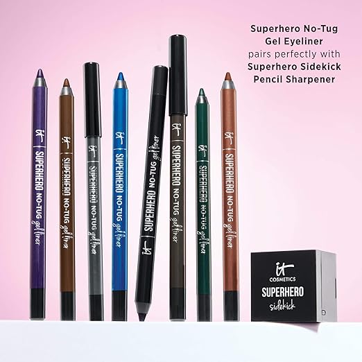 IT Cosmetics Superhero No-Tug Sharpenable Gel Eyeliner - Magical Slate- Super Black