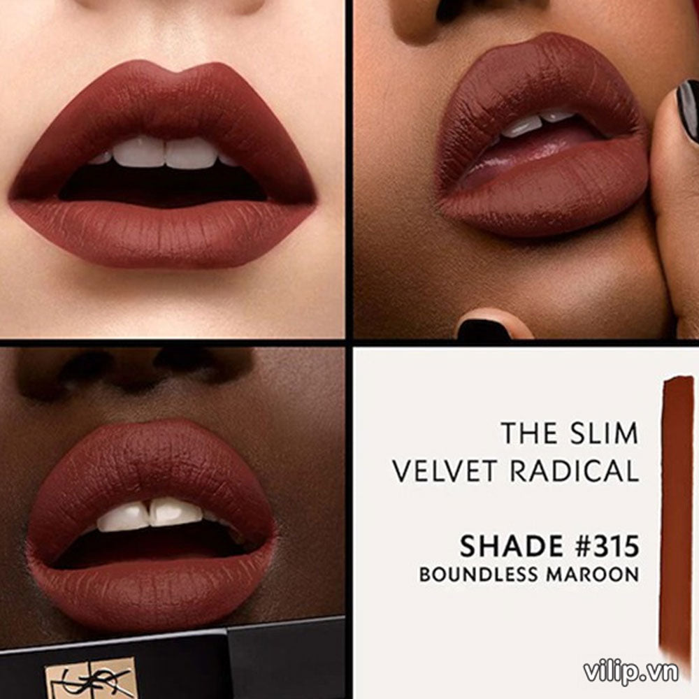 Yves Saint Laurent Rouge Pur Couture Slim Velvet Radical - 315 Boundless Maroon