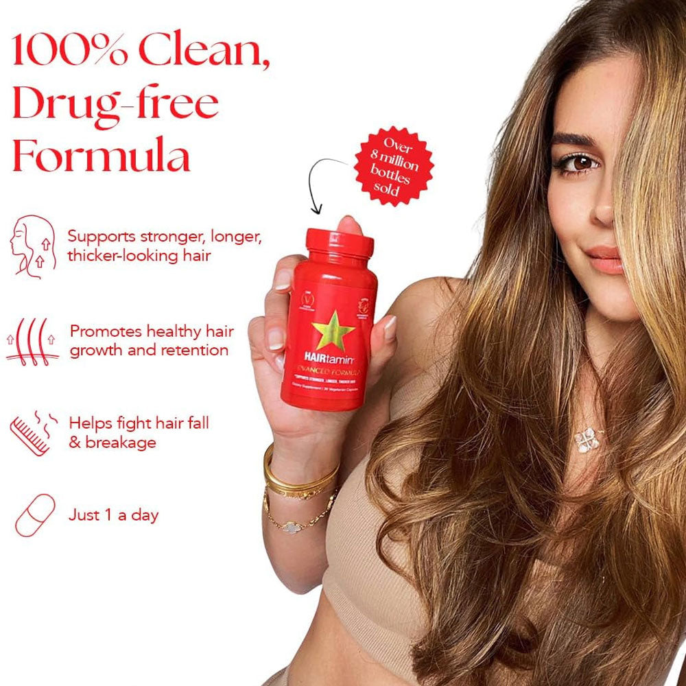 HAIRtamin Vegan Hair Vitamins for Faster Hair Growth -  30 capsules