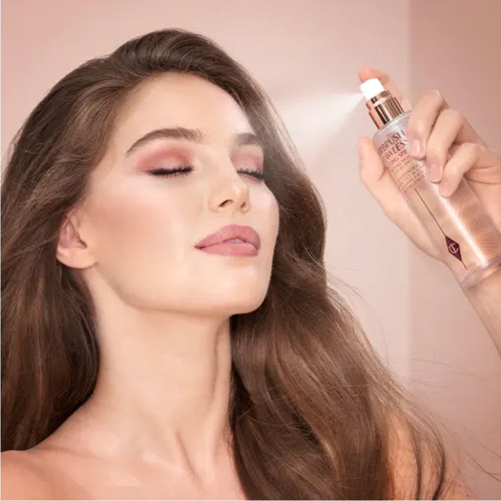 Charlotte Tilbury Airbrush Flawless Setting Spray Duo -  Full Size 100ML -mini Size -34ML