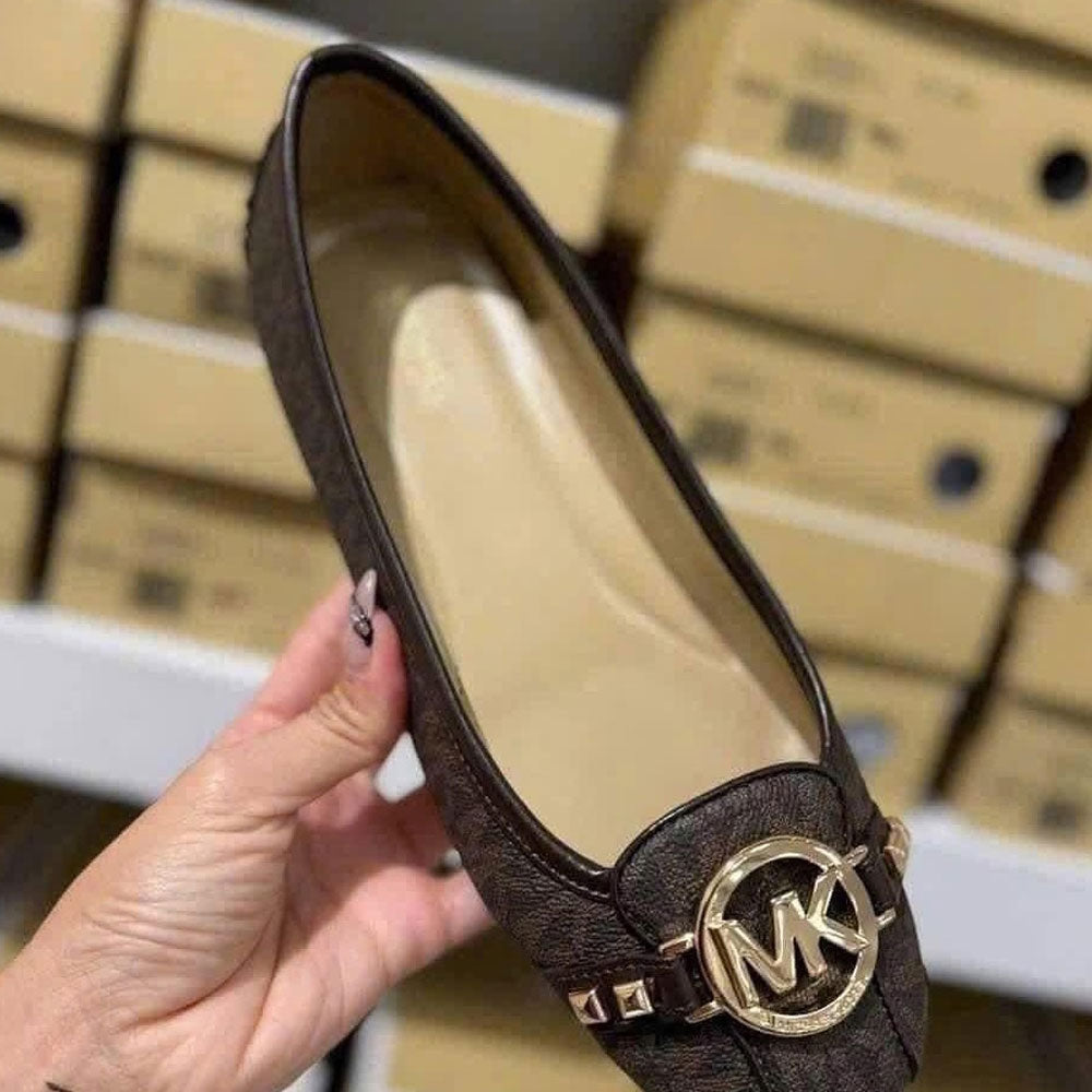 Michael Kors Fulton Studded Logo Moccasin US 8 Brown