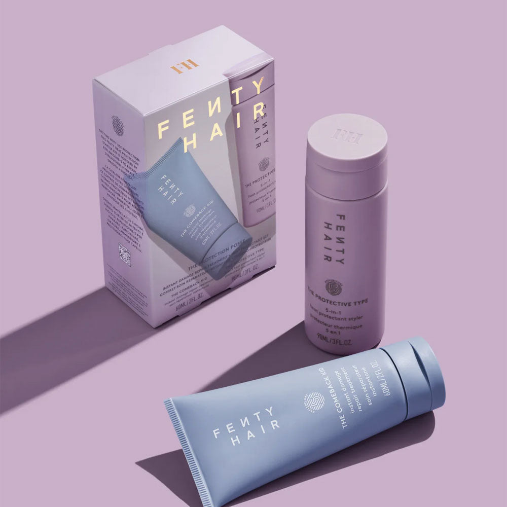 Fenty Beauty The Protection Posse Instant Damage Repair Treatment + Heat Protectant Set