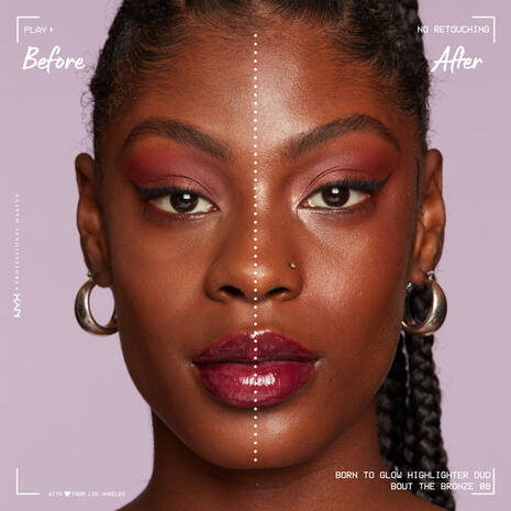 NYX Professional Makeup Born To Glow Icy Highlighter Duo The Bronze & Gem Strom