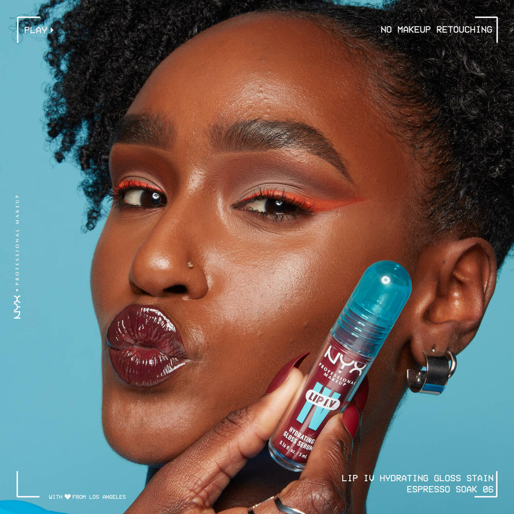 NYX- Lip I.V. Hydrating Lip Gloss Stain- 07 Bubblegum Burst