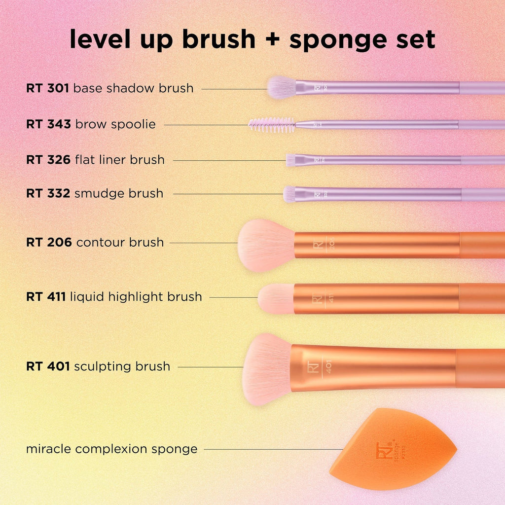 Real Techniques- Level Up Brush + Sponge Set