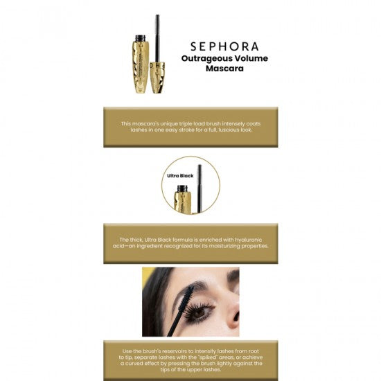 Sephora Outrageous Dramatic Limited Mascara Ultra Black