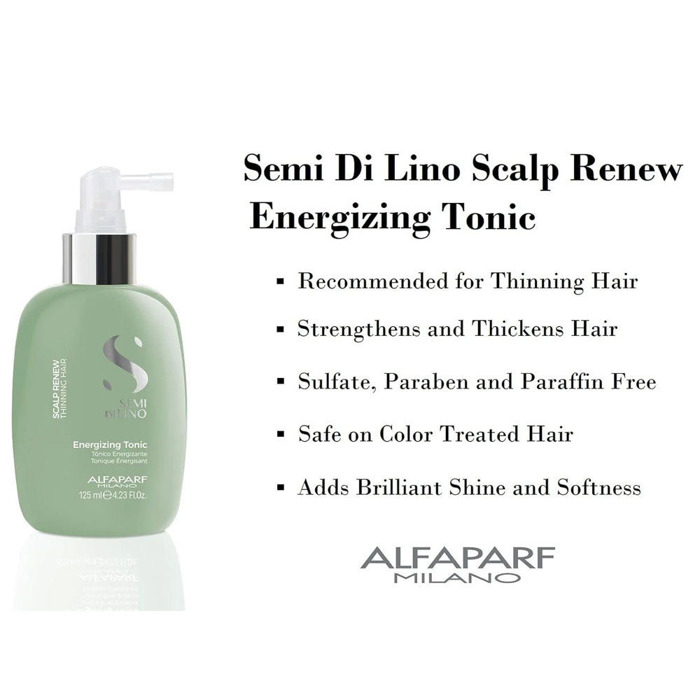 Alfaparf Milano Professional Semi Di Lino Scalp Renew Energizing Tonic, 125 ml