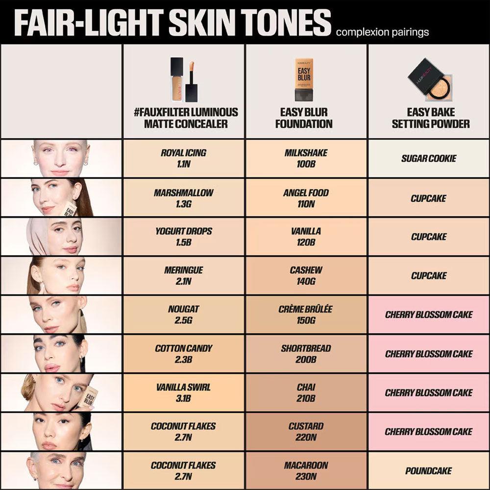 Huda Beauty - Easy Blur Natural Airbrush Foundation - Short Bread 200B 30ML