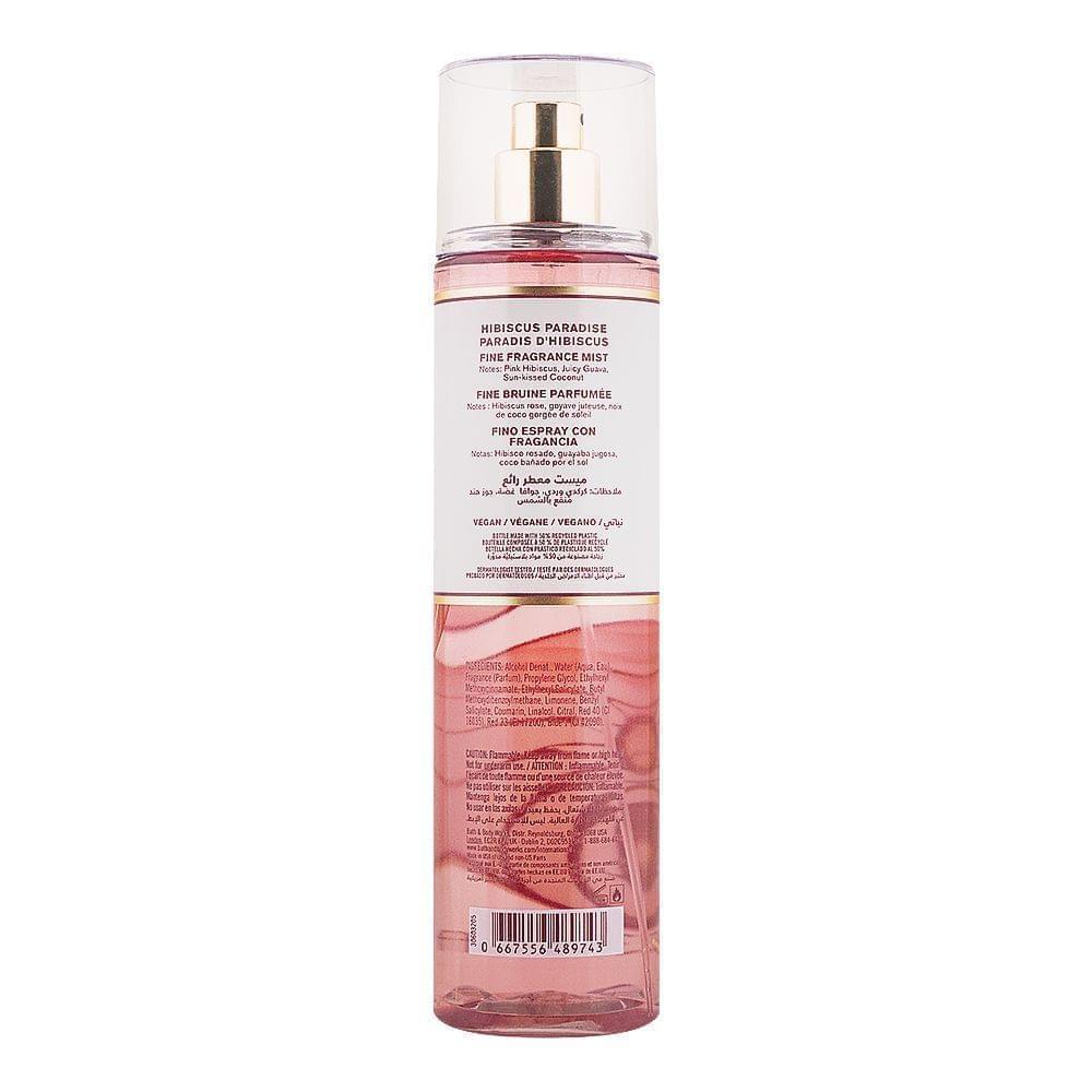Bath & Body Works Hibiscus Paradise Fragrance Mist - 236ml Bottle for Refreshing Scent