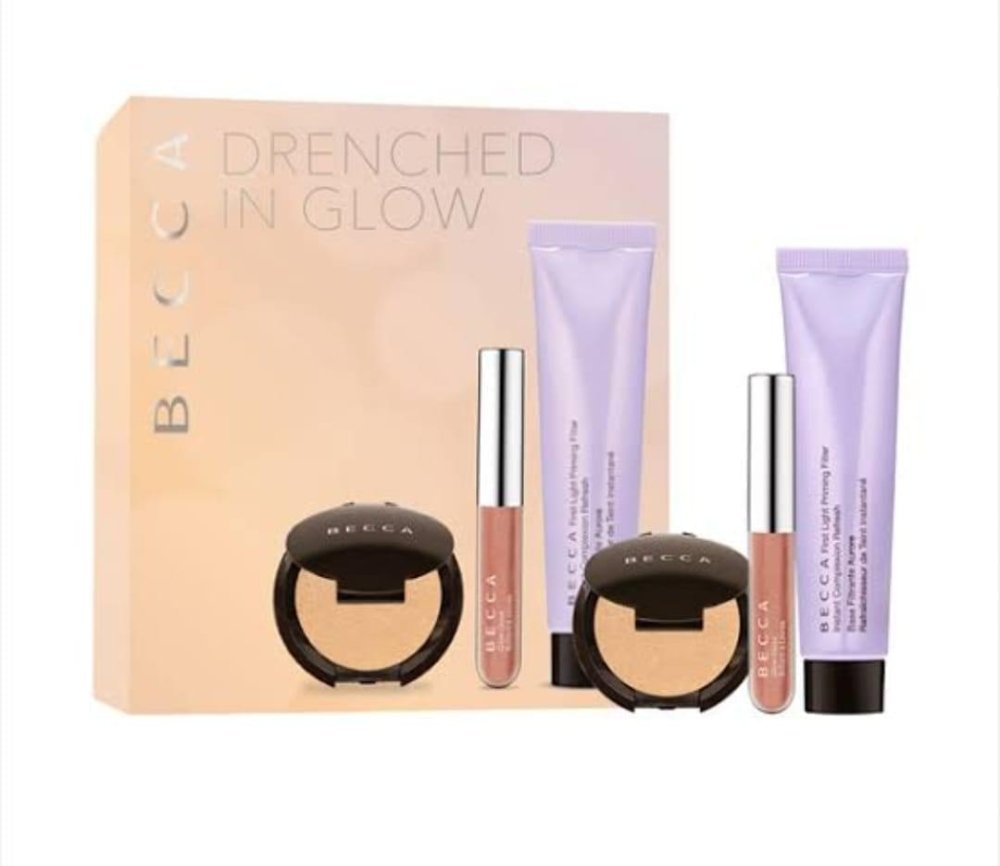 Becca Glow Essential Kit - PrimeBr, Highlighter, Gloss Set