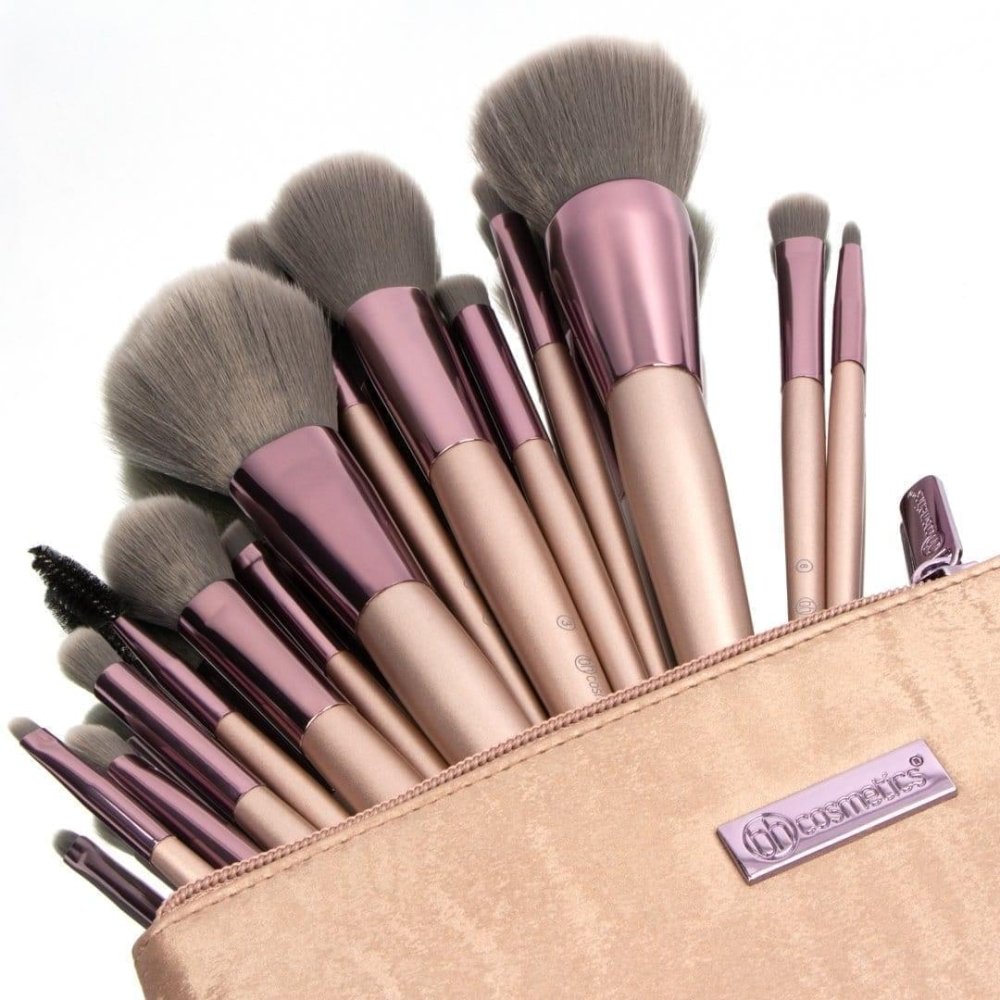 BH Cosmetics Lavish Elegance Brush Set - 15 Pieces with Cosmetic Bag