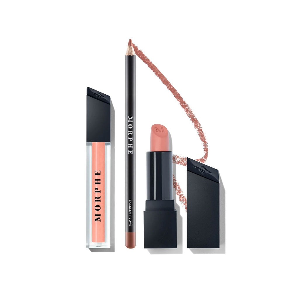 Morphe Out & A Pout Lip Trio Set - Nude pink