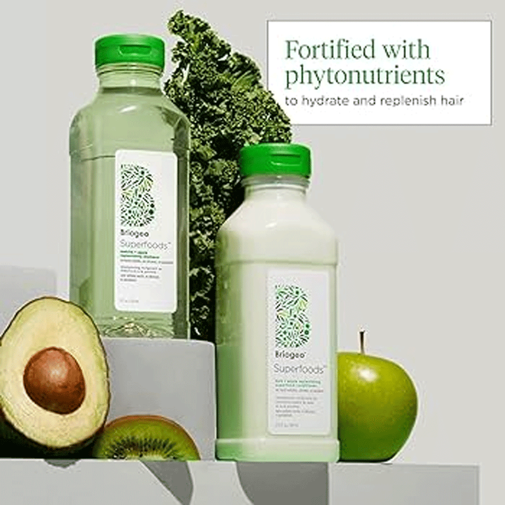 Briogeo  Superfoods Kale, Apple, Matcha and Apple Replenishing Shampoo and Conditioner Duo