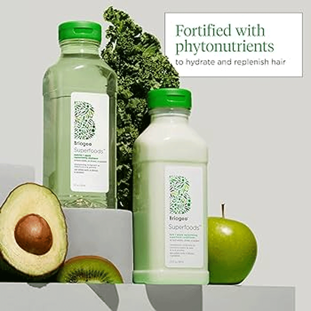 Briogeo  Superfoods Kale, Apple, Matcha and Apple Replenishing Shampoo and Conditioner Duo