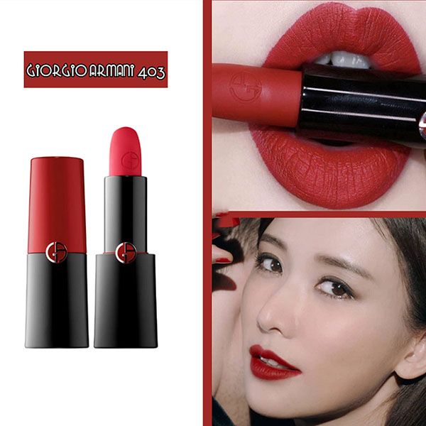GIORGIO ARMANI ROUGE D’ARMANI MATTE LIPSTICK 403 LUCKY RED