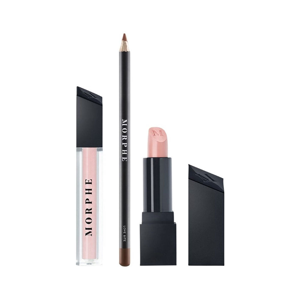 Morphe Out & A Pout Lip Trio Set - Blushing Nude