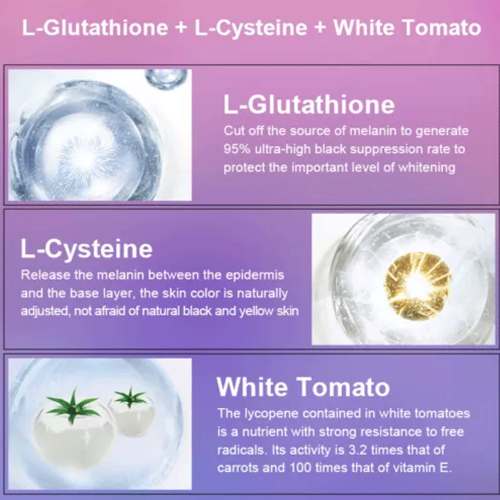 Glutathione Capsules Anti-Aging Skin Whitening Pills Fat Burner Weight Loss