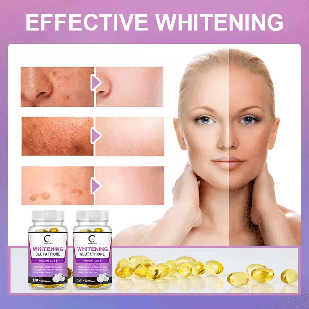 Glutathione Capsules Anti-Aging Skin Whitening Pills Fat Burner Weight Loss