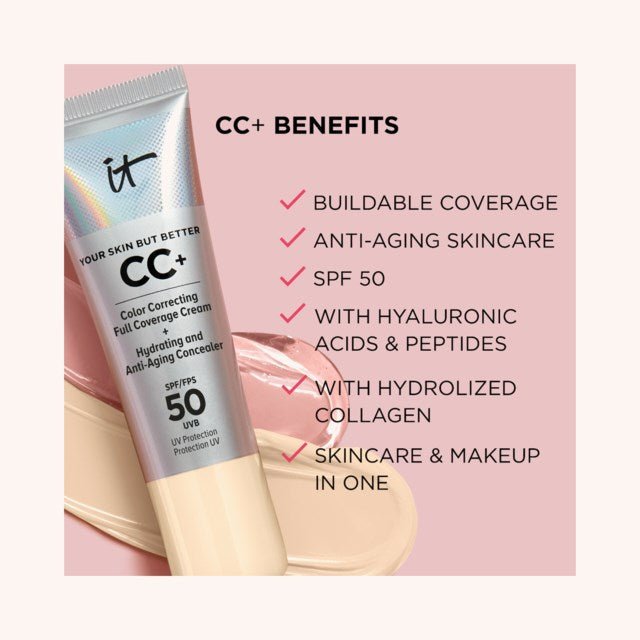 IT Cosmetics CC+ Cream Full-Coverage Foundation with SPF 50 - Fair Light