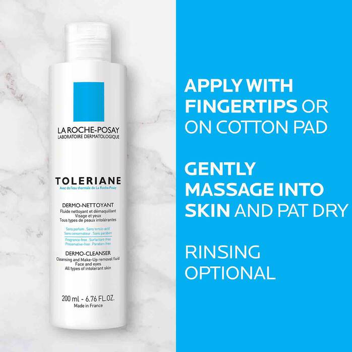 La Roche-Posay Toleriane Dermo Milky Cleanser and Makeup Remover, For Sensitive Skin, 200ml