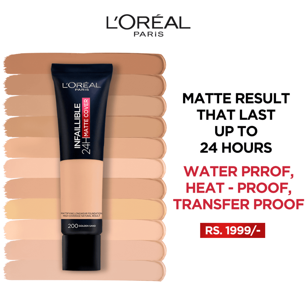 Loreal Paris Infallible Matte Cover Foundation 230 Radiant Honey
