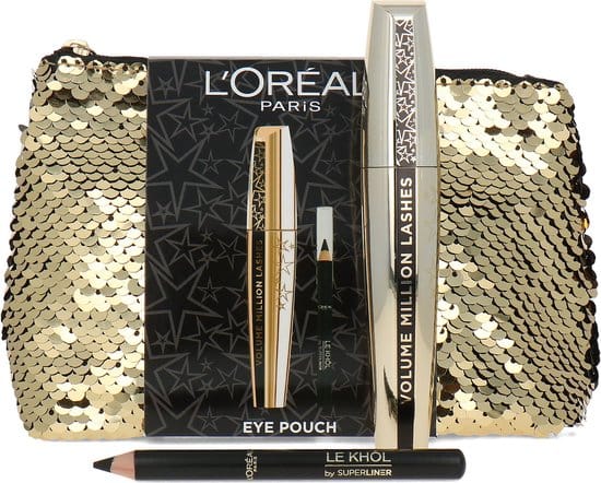 LOréal Paris Volume Million Lashes Mascara and Mini Super Liner Le Khol Eye Pencil Gift Set - Makeup Gift Set