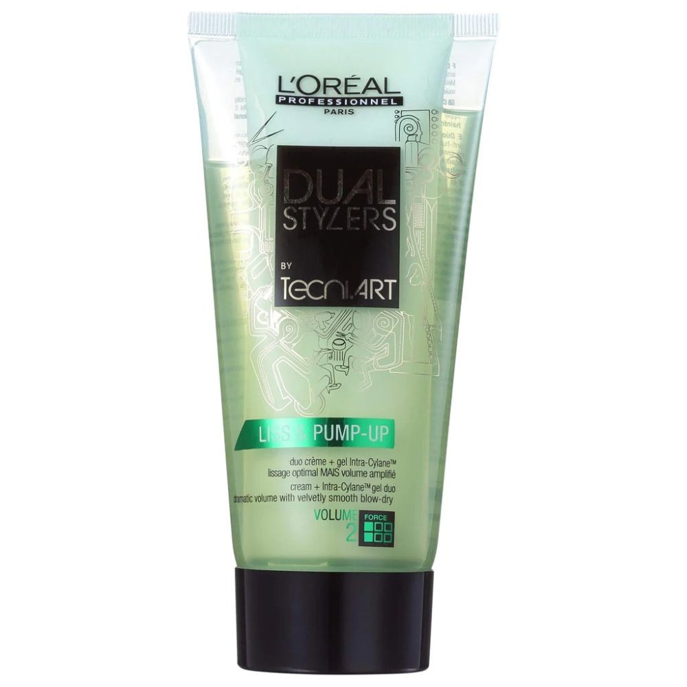 Loreal Tecni Art Dual Stylers Liss & Pump Up Cream Gel - 150ml