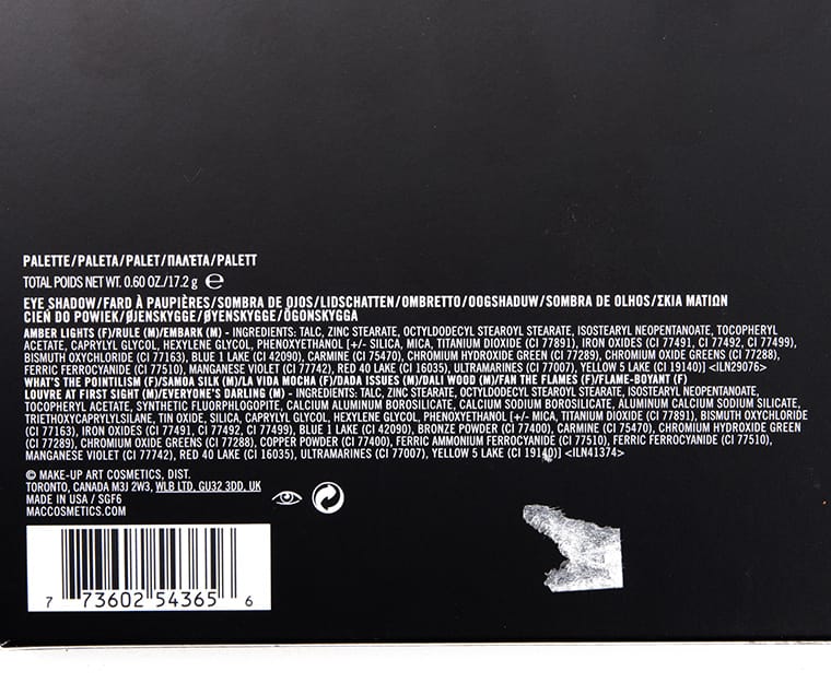 MAC Art Library eyeshadow palette FLAME BOYANT (12 shades)