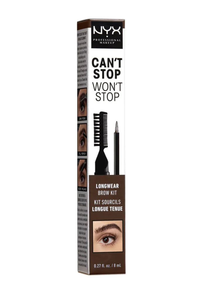 NYX Professional Makeup Can't Stop Won't Stop Longwear Brow Kit Espresso