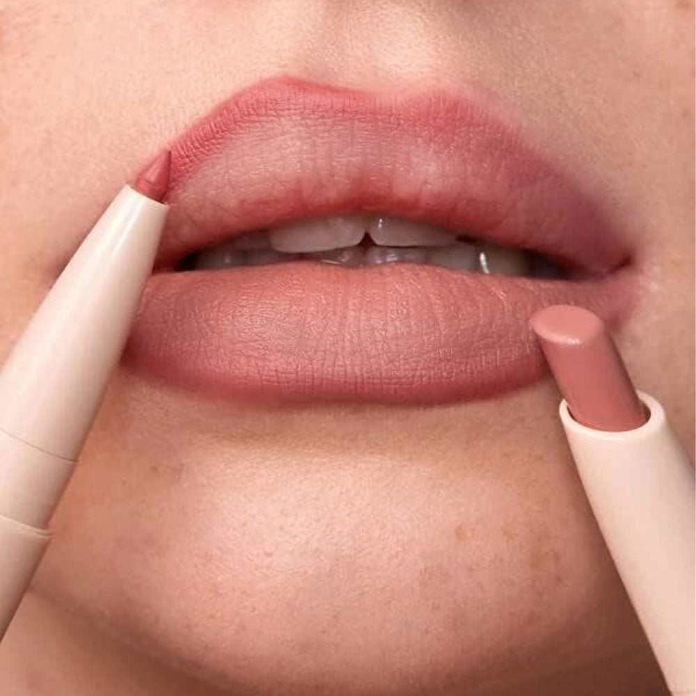 SHEGLAM Double Lipstick & Lip Liner - Glam 101 - Praline Pie