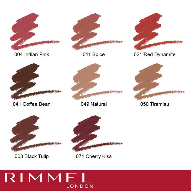 Rimmel London Exaggerate Lip Liner - 063 Black Tulip