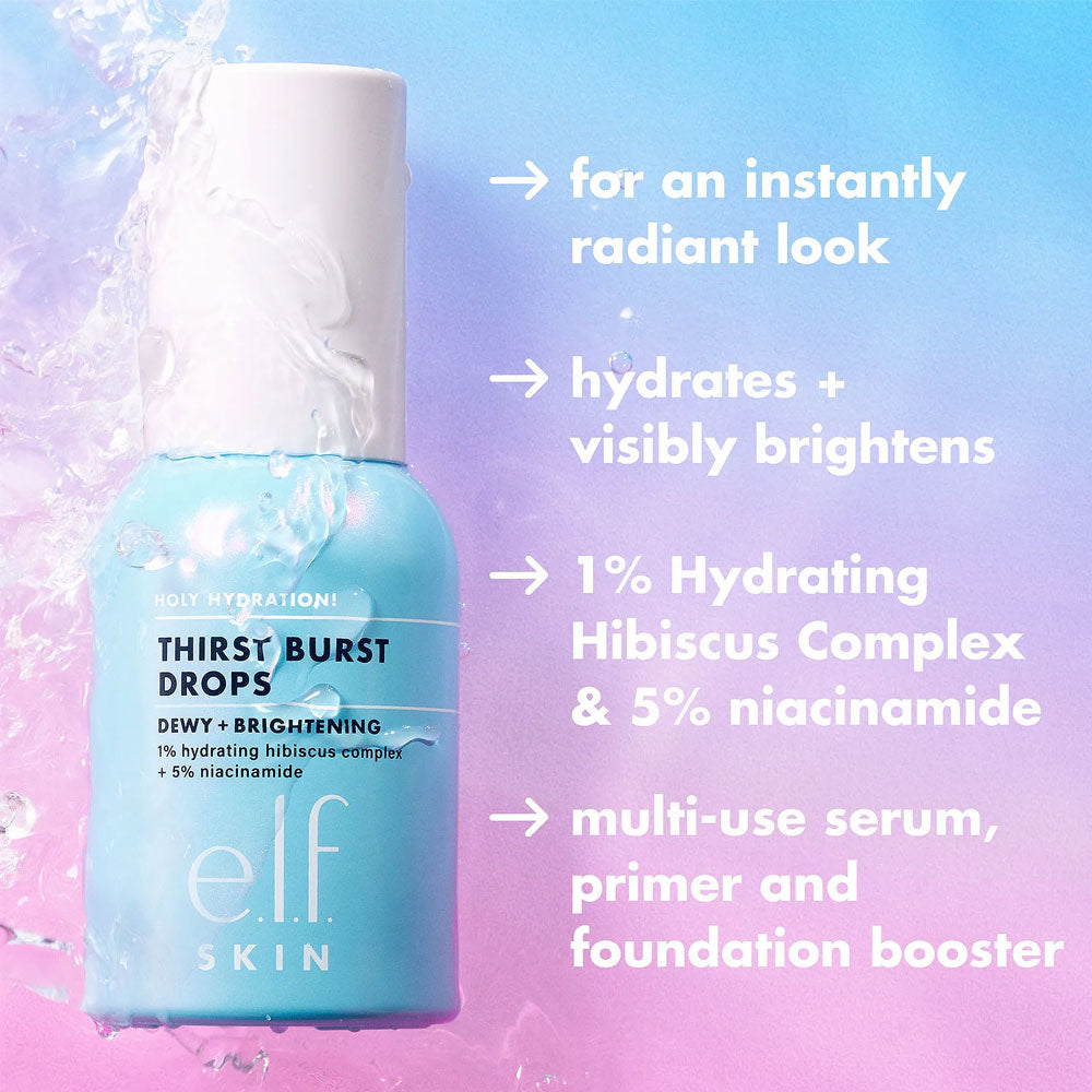 e.l.f. Holy Hydration! Thirst Burst Drops – Dewy Brightening Serum (30ml)