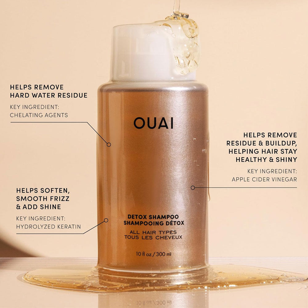 OUAI Better Together Gift Set - Full Size Detox Shampoo & Leave-In Conditioner