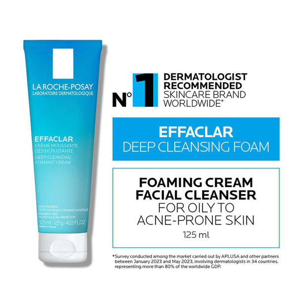 La Roche-Posay Effaclar Deep Cleansing Foaming Cream for Oily Skin - 125ml