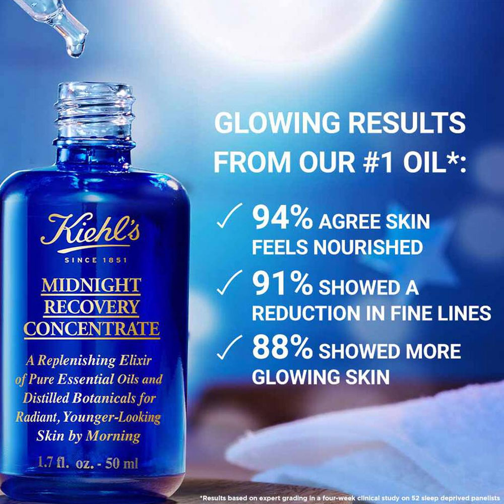 Kiehls- Midnight Recovery Concentrate Moisturizing Face Oil -  15ml