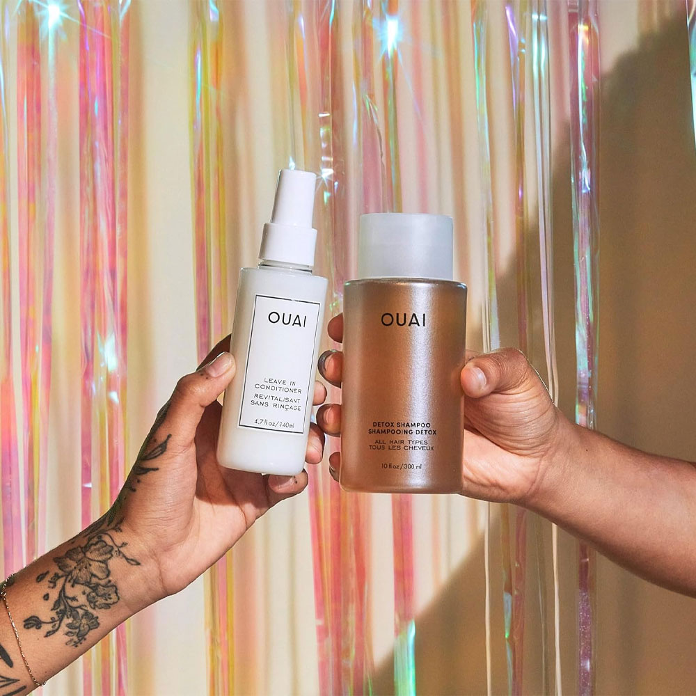 OUAI Better Together Gift Set - Full Size Detox Shampoo & Leave-In Conditioner